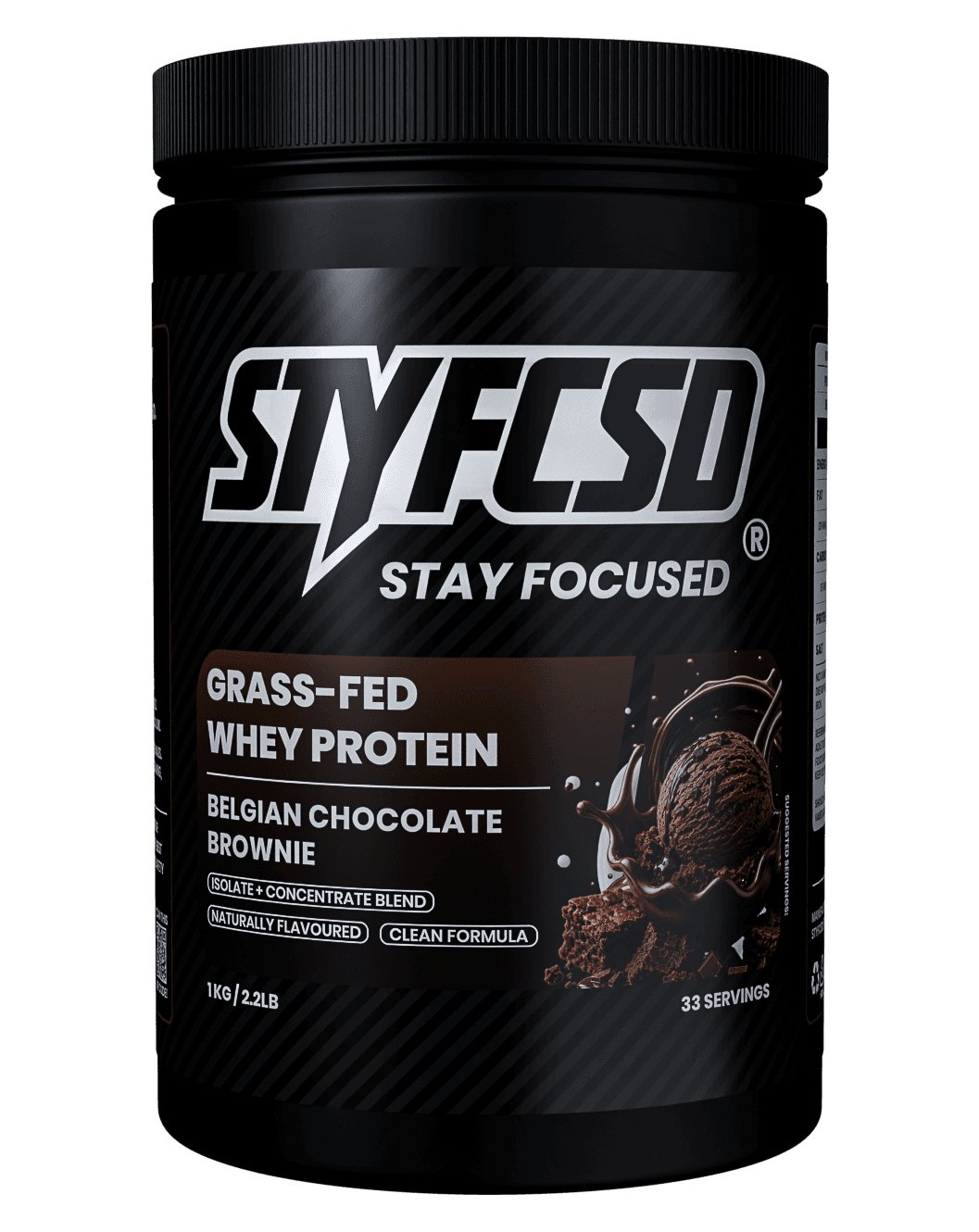 Grass-Fed Whey Protein Blend — Belgian Chocolate Brownie