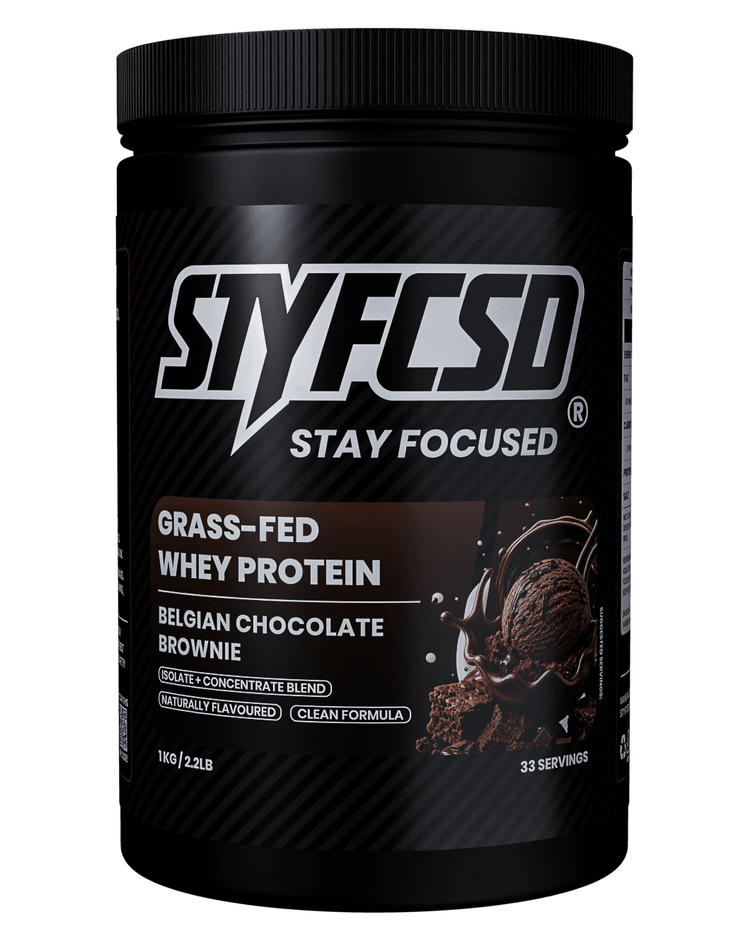 Grass-Fed Whey Protein Blend — Belgian Chocolate Brownie