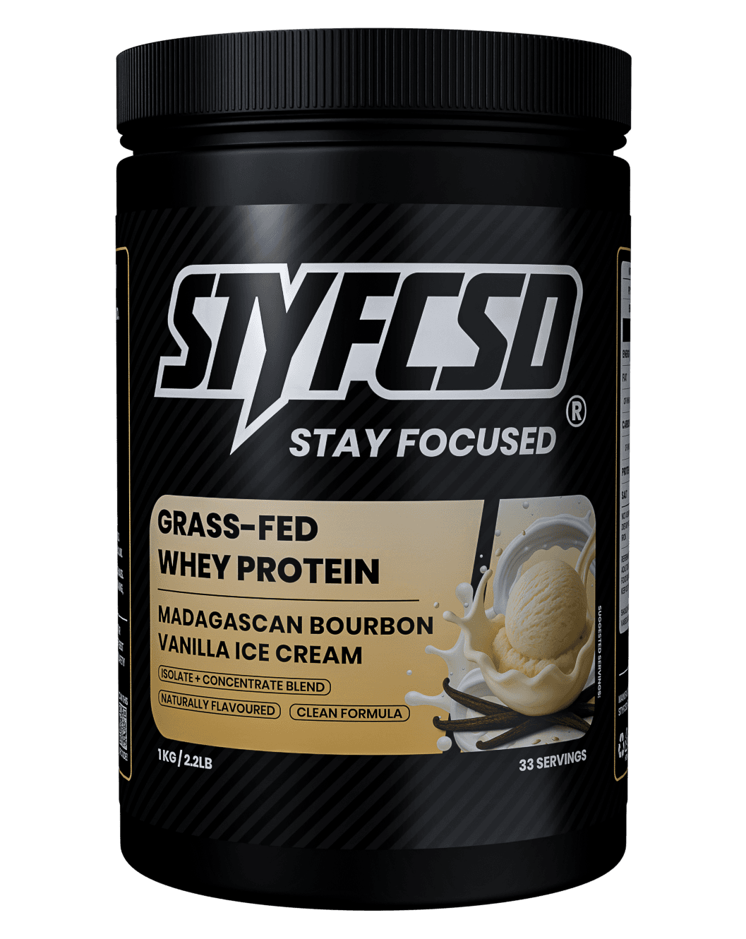 Grass-Fed Whey Protein Blend — Madagascan Bourbon Vanilla Ice Cream